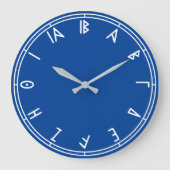 griechische Zeit - Zeit mit griechischen Zahlen ab Große Wanduhr (Vorderseite)