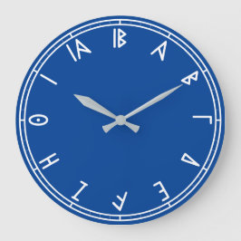 griechische Zeit - Zeit mit griechischen Zahlen ab Große Wanduhr