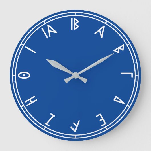 griechische Zeit - Zeit mit griechischen Zahlen ab Große Wanduhr (Vorderseite)