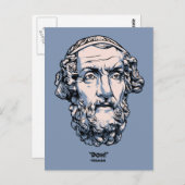 griechische Zitate - Homer Postkarte (Vorne/Hinten)