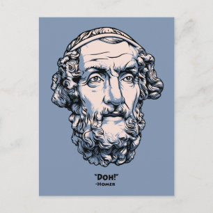 griechische Zitate - Homer Postkarte