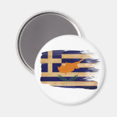 Griechische Zyprische Flaggenmagnete Magnet (Vorderseite/Rückseite)
