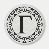 Griechischer Alphabet-Brief Gamma Magnet (Vorne)