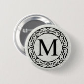 Griechischer Alphabet Brief Mu Button (Vorne & Hinten)