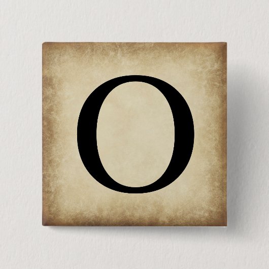 Griechischer Alphabet-Brief Omicron Button (Vorderseite)