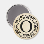 Griechischer Alphabet-Brief Omicron Magnet (Vorderseite/Rückseite)