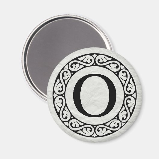 Griechischer Alphabet-Brief Omicron Magnet (Vorderseite/Rückseite)