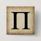 Griechischer Alphabet-Brief Pi Button (Vorderseite)