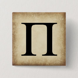 Griechischer Alphabet-Brief Pi Button