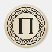 Griechischer Alphabet-Brief Pi Magnet (Vorne)