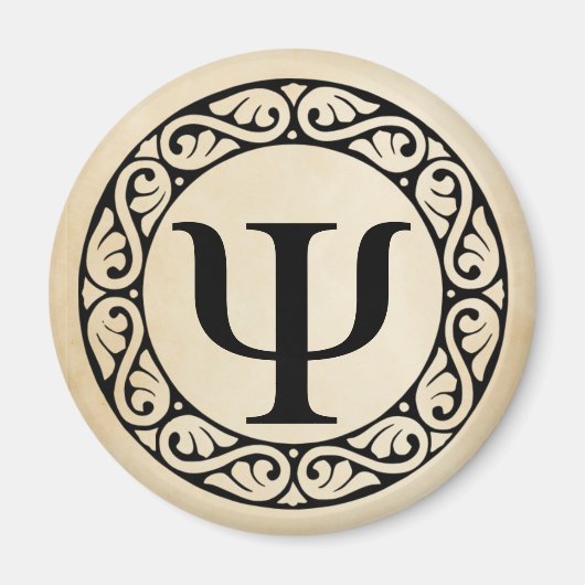 Griechischer Alphabet-Brief Psi Magnet (Vorne)