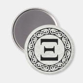 Griechischer Alphabet-Brief Xi Magnet (Vorderseite/Rückseite)