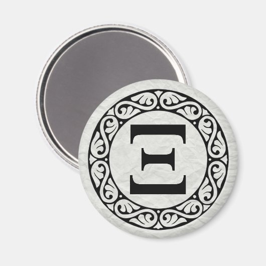 Griechischer Alphabet-Brief Xi Magnet (Vorderseite/Rückseite)