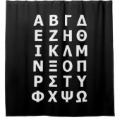 Griechischer Alphabet-Duschvorhang Duschvorhang (Vorderseite)
