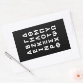 Griechischer Alphabet-eckiger Aufkleber (Umschlag)