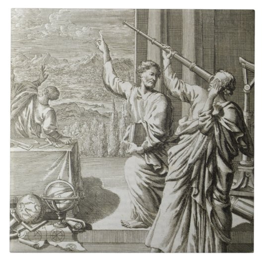Griechischer Astronom, der die Sterne, Fliese (Vorderseite)