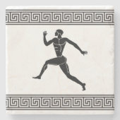 Griechischer Athlete - Runner Stone Untersetzer (Vorderseite)