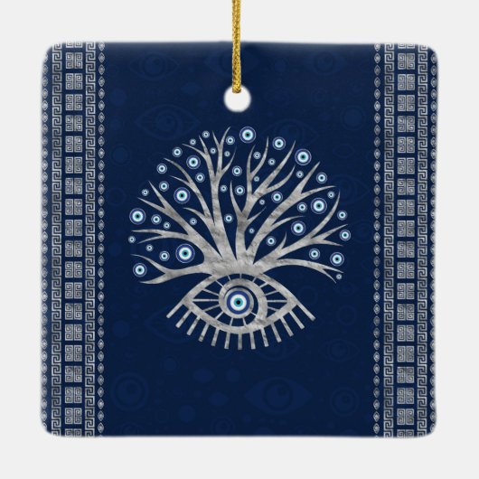 Griechischer Augen-Baum - Mati Mataki - Matiasma Keramikornament (Rückseite)