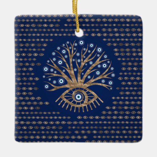 Griechischer Augen-Baum - Mati Mataki - Matiasma Keramikornament (Vorderseite)