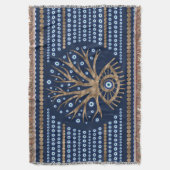 Griechischer Augenbaum - Mati Mataki Gold und dunk Decke (Vorderseite Vertikal)