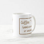 Griechischer Becher mit Spruch Kaffeetasse (VorderseiteRechts)