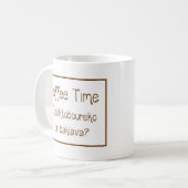 Griechischer Becher mit Spruch Kaffeetasse (Vorderseite Links)