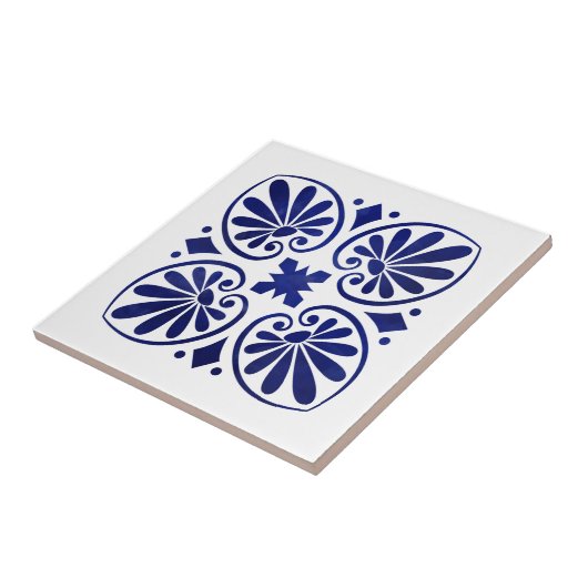 Griechischer Blüh Fliese (Seite)