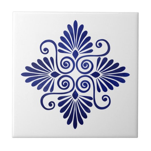 Griechischer Blüh Fliese (Vorderseite)