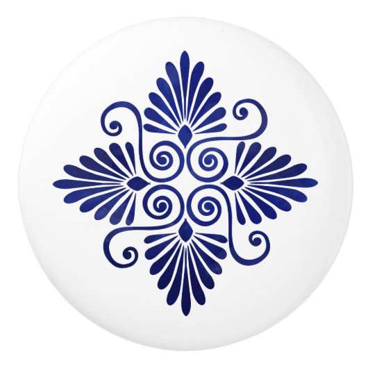 Griechischer Blüh Keramikknauf (Vorderseite)