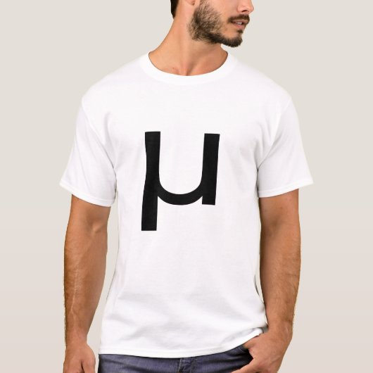 Griechischer Brief Mu T-Shirt (Vorderseite)