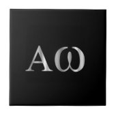 Griechischer Buchstabe Alpha und Omega Fliese (Vorderseite)