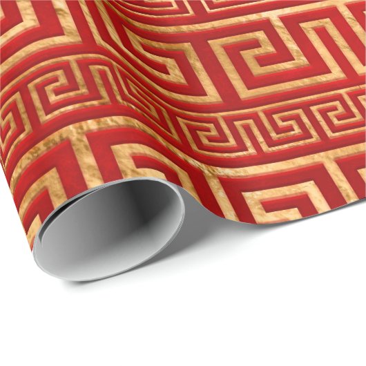 Griechischer Bürgermeister - griechischer Schlüsse Geschenkpapier (Rolleneckpunkt)