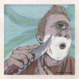 Griechischer Cyclops Knife Shave Fantasy Glass Unt Glasuntersetzer