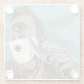 Griechischer Cyclops Knife Shave Fantasy Glass Unt Glasuntersetzer (Rückseite)