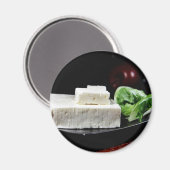 Griechischer Feta-Käse Magnet (Vorderseite/Rückseite)