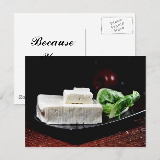 Griechischer Feta Postkarte (Vorne/Hinten)