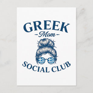 Griechischer Frauen-Mama-Social-Club Moderne griec Feiertagspostkarte