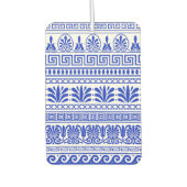 Griechischer Fret, Mittelmeer-Muster, Blau Autolufterfrischer (Vorderseite)