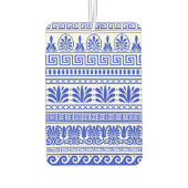 Griechischer Fret, Mittelmeer-Muster, Blau Autolufterfrischer (Rückseite)