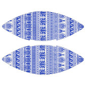 Griechischer Fret, Mittelmeer-Muster, Blau Football (Paneele)