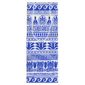 Griechischer Fret, Mittelmeer-Muster, Blau Geschenktüte Für Weinflaschen (Rückseite)