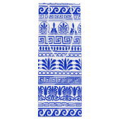 Griechischer Fret, Mittelmeer-Muster, Blau Geschenktüte Für Weinflaschen (Vorderseite)