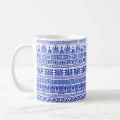 Griechischer Fret, Mittelmeer-Muster, Blau Kaffeetasse (Links)
