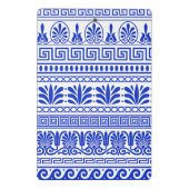 Griechischer Fret, Mittelmeer-Muster, Blau Mini Klemmbrett (Rückseite)