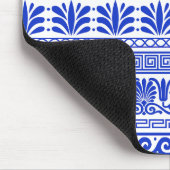 Griechischer Fret, Mittelmeer-Muster, Blau Mousepad (Ecke)