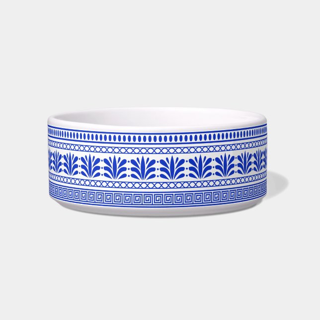 Griechischer Fret, Mittelmeer-Muster, Blau Napf (Vorderseite)