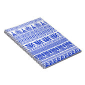 Griechischer Fret, Mittelmeer-Muster, Blau Notizblock (Rechte Seite)