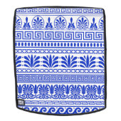 Griechischer Fret, Mittelmeer-Muster, Blau Rucksack (Abnehmbare Front)