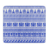 Griechischer Fret, Mittelmeer-Muster, Blau Schneidebrett (Vorderseite)