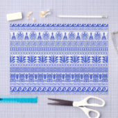 Griechischer Fret, Mittelmeer-Muster, Blau Seidenpapier (Handwerk)